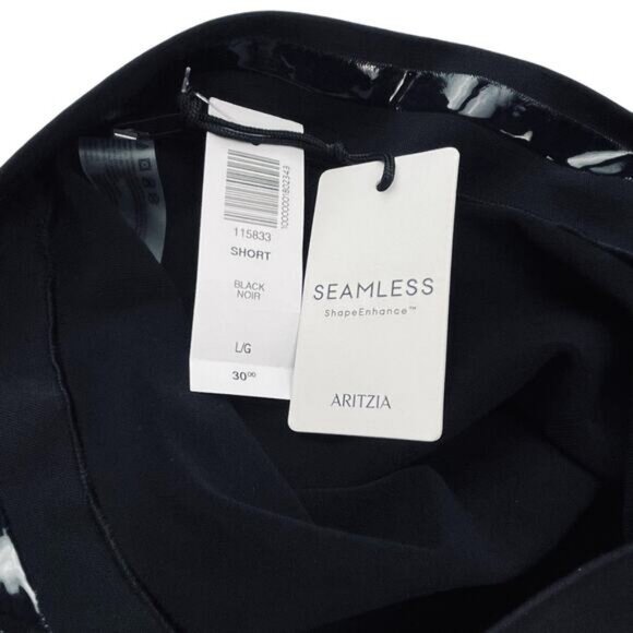 NWT Aritzia ShapeEnhance High Support Seamless Shapewear Short Size Large Black - Picture 6 of 7